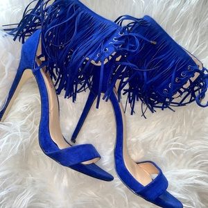 Heels with Fringe Ankle Detail